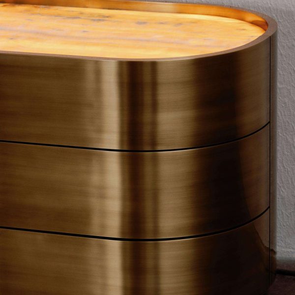 Sahara TV Cabinet, Brass, Miel Onyx, Handmade by Greenapple - Image 10