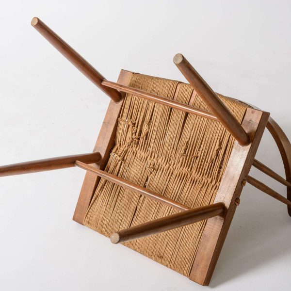 George Nakashima Grass Seat Chairs Set of 4 - Image 6