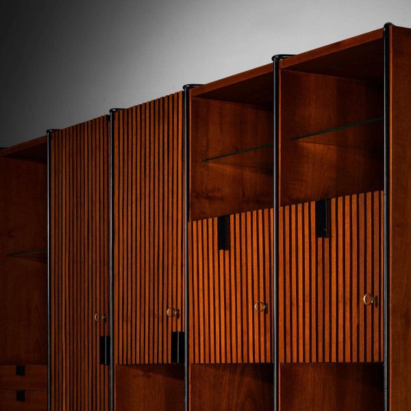Taichiro Nakai for La Permanente Mobili Cantù Wall Cabinet in Teak - Image 4