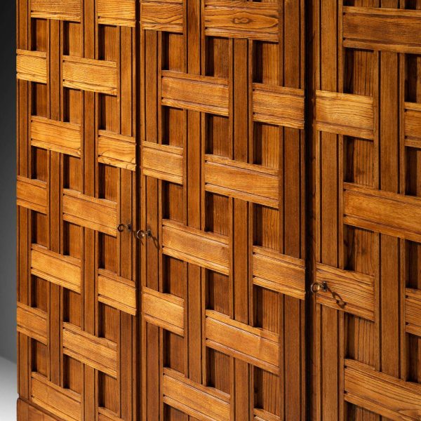 Paolo Buffa Large Highboard or Wardrobe in Chestnut 1940s - Image 5