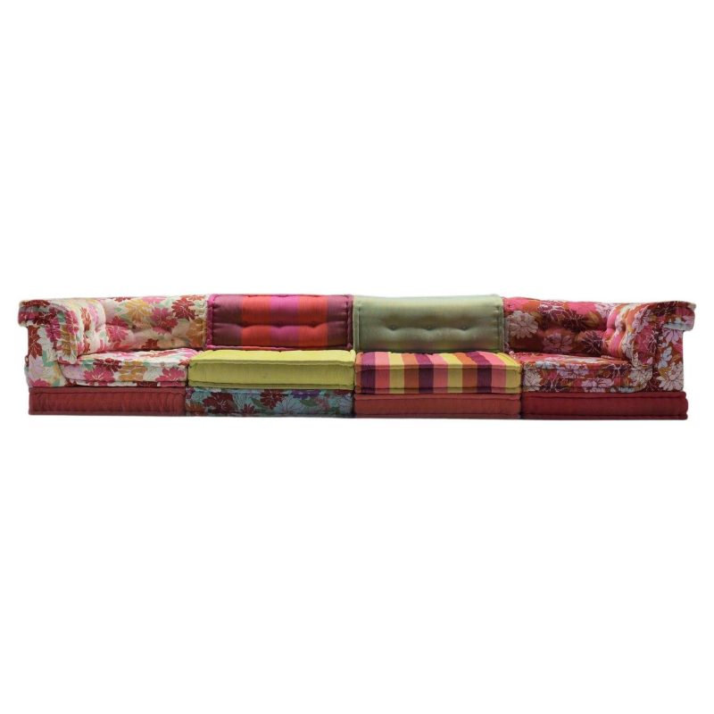 Mah Jong Sofa in ‘Kenzo Takada’ Fabric by Hans Hopfer for Roche Bobois France