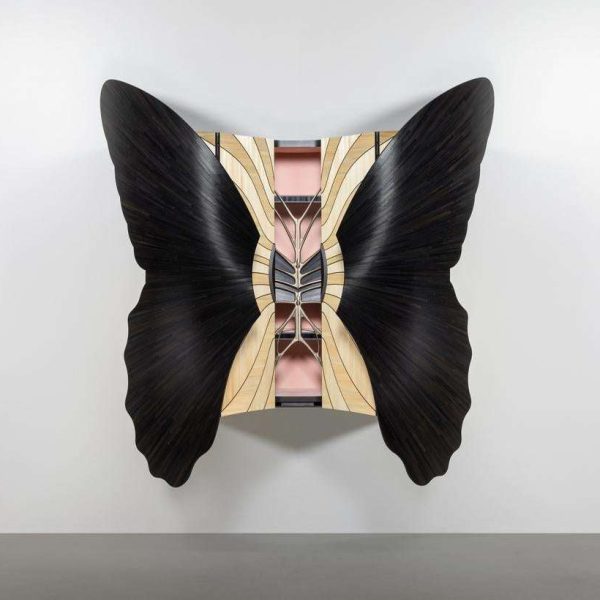 Jean-Luc Le Mounier, Large Papillon, Black Wings, Two-Door Cabinet, France, 2023 - Image 6