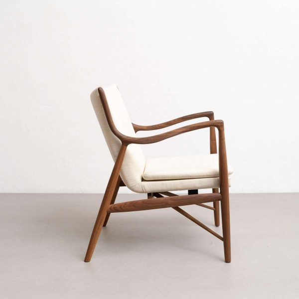Finn Juhl 45 Chair, Wood and Fabric - Image 14