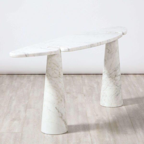 Angelo Mangiarotti 'Eros' Carrara Marble Console Table - Image 8