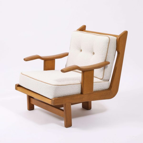 Guillerme & Chambron T Chair in Oak, France 1960's - Image 4