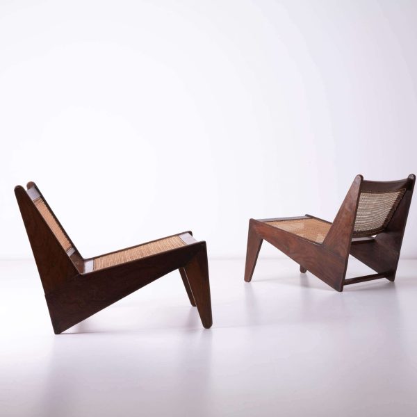 Vintage Patinated Pierre Jeanneret Kangaroo Chairs from Chandigarh, India - Image 3