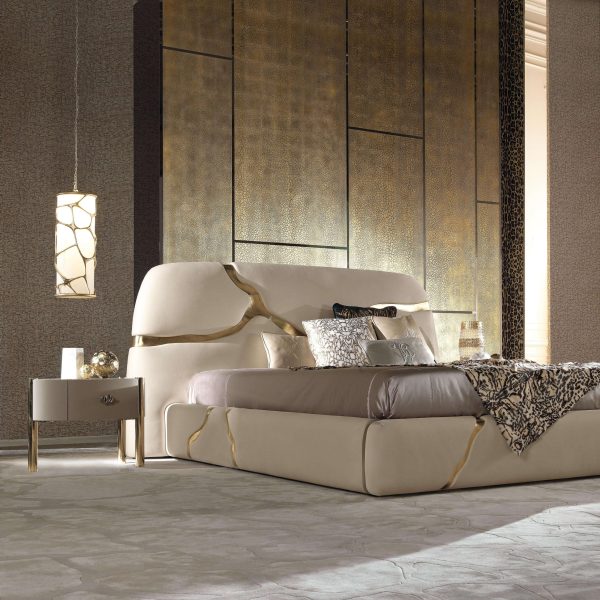 21st Century Elgon Bed in Leather by Roberto Cavalli Home Interiors - Image 6
