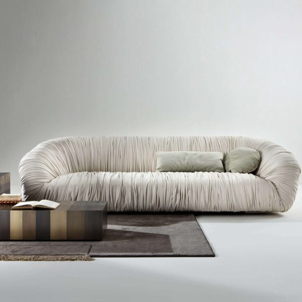 Laurameroni Custom Draped Sofa "Drapé" in Leather or Velvet - Image 3