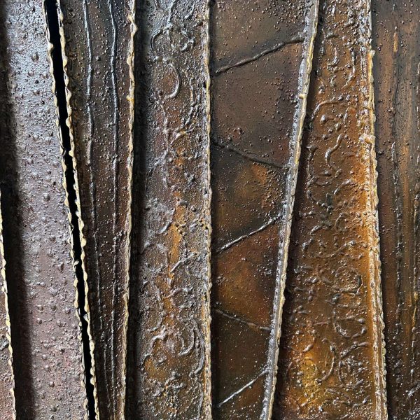 Deep Relief Steel Front Sideboard Cabinet PE-42 by Paul Evans - Image 15