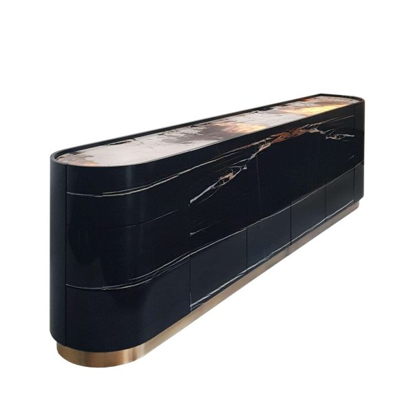 Sahara Cocktail Cabinet, Noir Marble, Handmade by Greenapple - Image 4