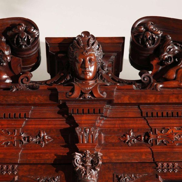 Exceptionel Bookcase Forming Desk by G. Grohé, France, Circa 1860 - Image 5