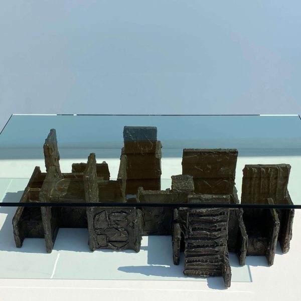 Paul Evans Sculpted Bronze Skyline Coffee Table Signed PE71 - Image 16