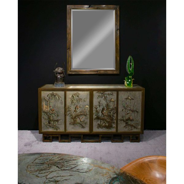 Philip and Kelvin LaVerne Rare 4-Door "Chinois Cabinet" 1960s (Signed) - Image 12