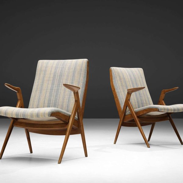 Pair of Taichiro Nakai Armchairs in Cherry Wood - Image 2