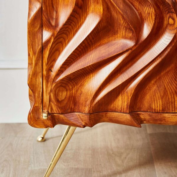 Pair of Wooden Nightstands by G. Nicolet - Image 9