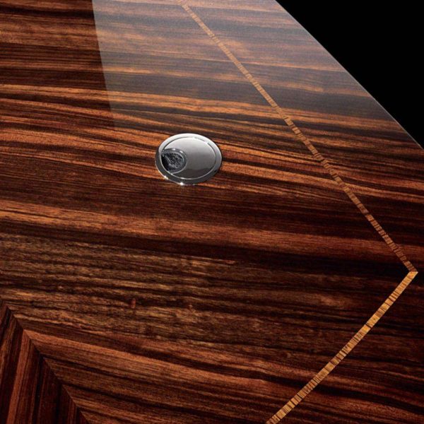 Giorgio Collection Luna Ebony Macassar and Sycamore Desk in High Gloss Finish - Image 6