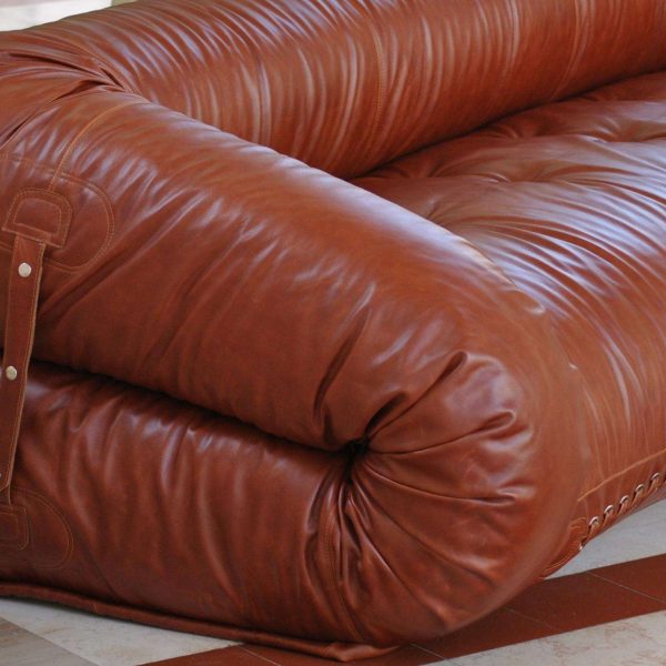 1970s Design Anfibio Foldable Sofa Vintage Leather Becchi Giovannetti - Image 2