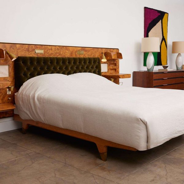 Gio Ponti Headboard and Bedframe with Attached Nightstands - Image 4