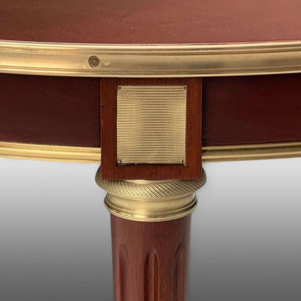 Maison Jansen Louis XVI Style Mahogany Bronze Dining Table, France, 1920s - Image 7
