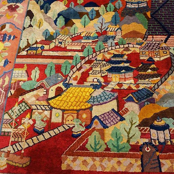 1920s Scenic Chinese Art Deco Carpet by Nichols Workshop - Image 4