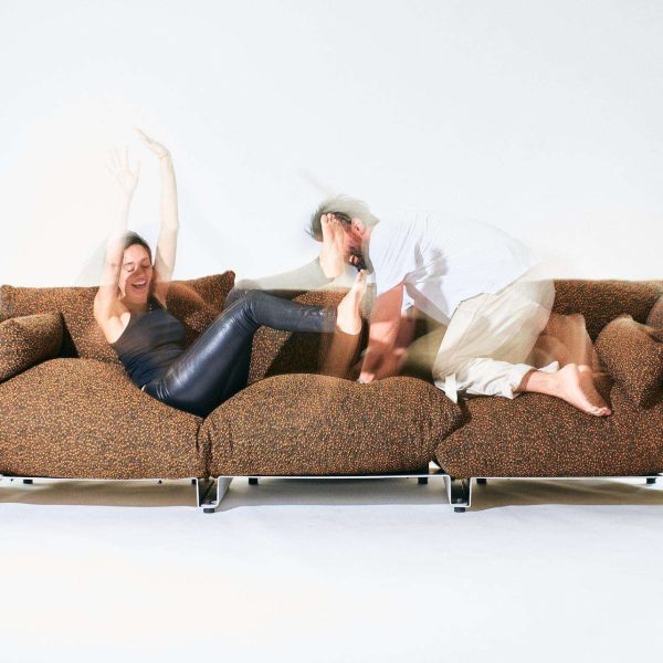 The Pillow Sofa Triple Seat - Modular Upholstered Sofa with Aluminum Frame - Image 3
