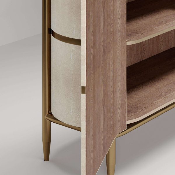 Shagreen Cabinet with Brass Accents by Kifu Paris - Image 10