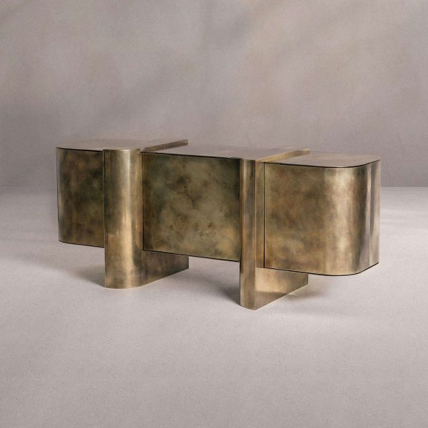 Carvel Storage Cabinet — Patinated Brass — Made in Britain - Image 3