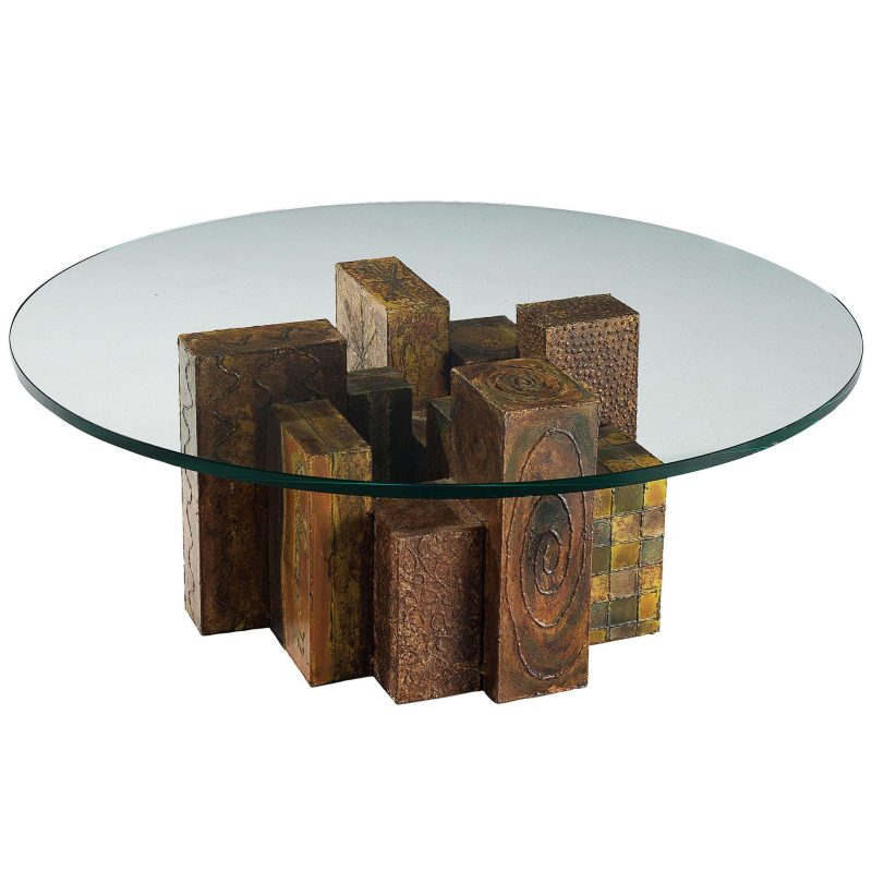 Paul Evans 'Skyline' Coffee Table in Welded and Patinated Steel