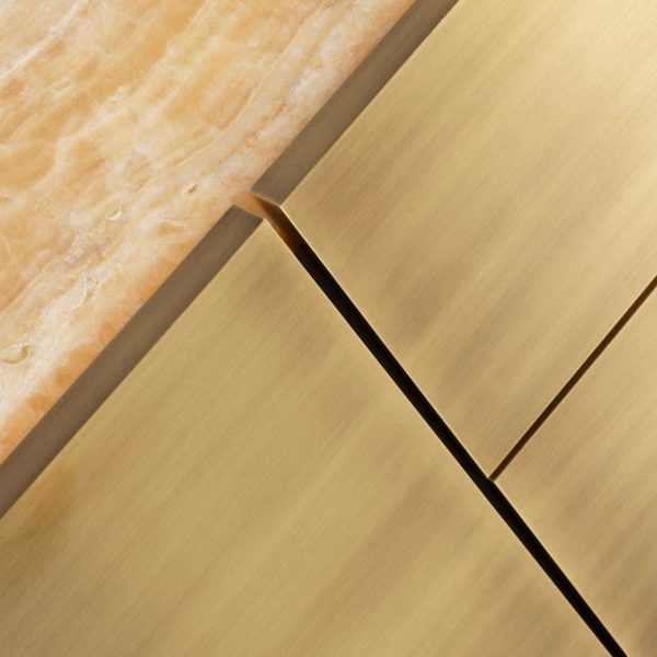 Sahara TV Cabinet, Brass, Miel Onyx, Handmade by Greenapple - Image 15