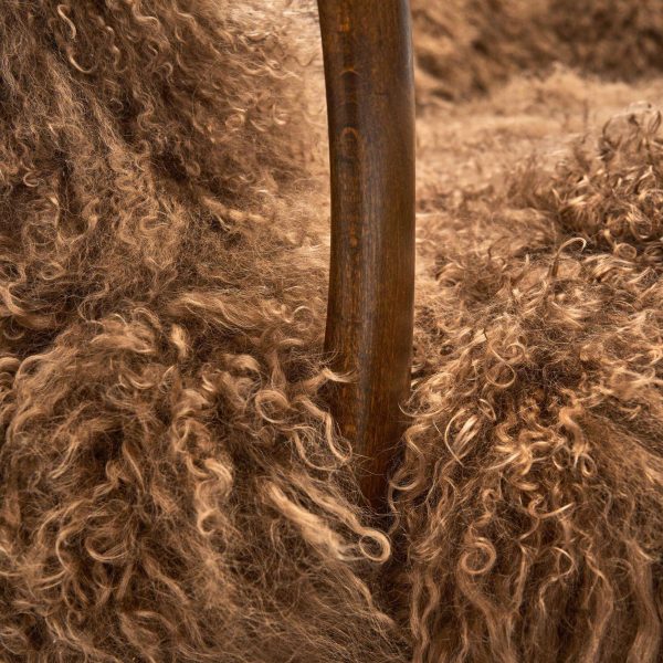 Danish Two-Seater Model 96 Banana Sofa in Tibetan Sheepskin, 1954 - Image 12