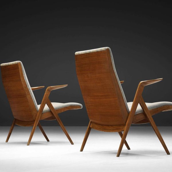 Pair of Taichiro Nakai Armchairs in Cherry Wood - Image 8