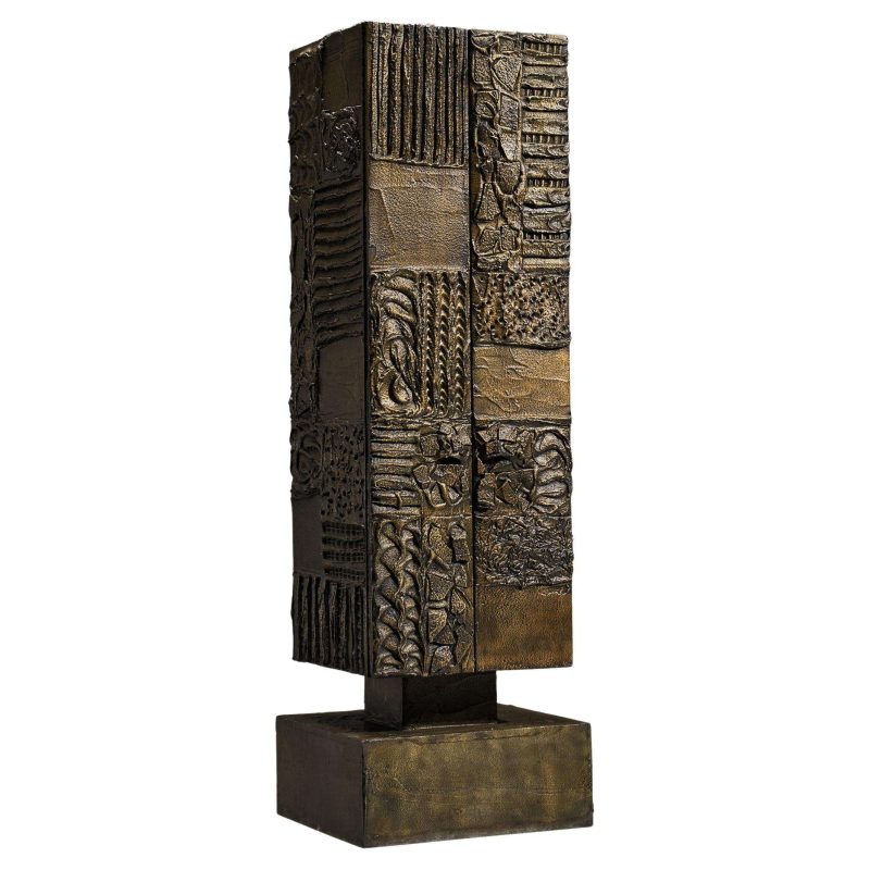 Rare Paul Evans for Paul Evans Studio 'PE72' Cabinet in Sculpted Bronze