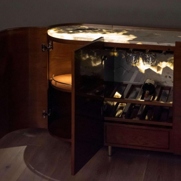 Modern Olival Cocktail Cabinet, Patagonia Stone, Handmade Portugal by Greenapple - Image 9