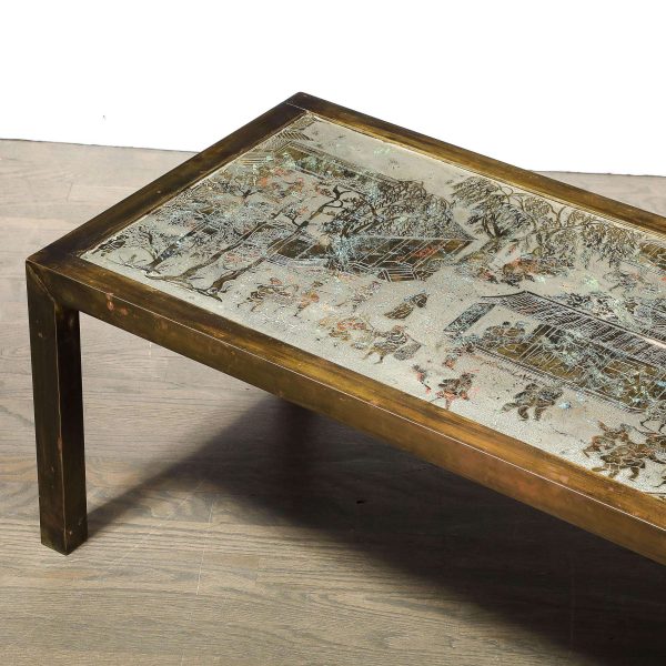 Mid-Century Modern Spring Festival Cocktail Table signed Philip & Kelvin LaVerne - Image 3