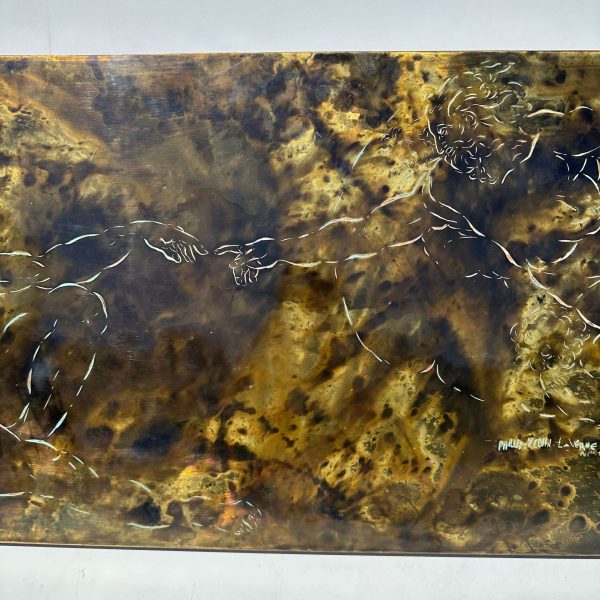 Philip & Kelvin LaVerne "Creation of Man" Bronze Coffee Table - Image 11
