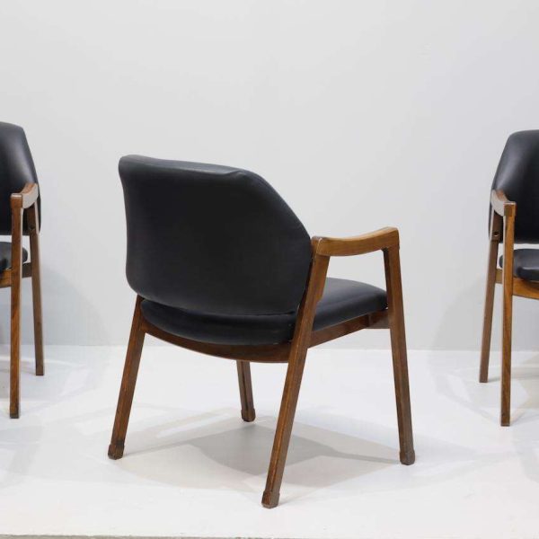 Chairs/Armchairs for Cassina Model 814 Leather, Set of Six by Ico Parisi - Image 2