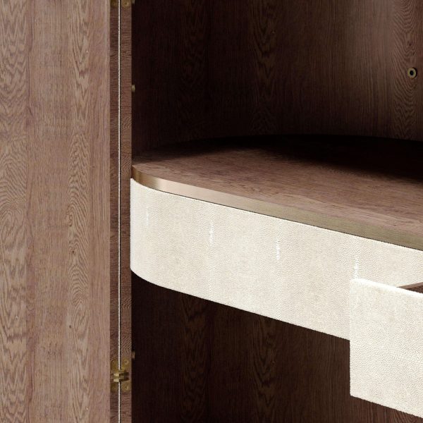 Shagreen Cabinet with Brass Accents by Kifu Paris - Image 13