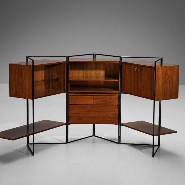 Taichiro Nakai for La Permanente Mobili Adjustable Wall Cabinet in Teak - Image 8