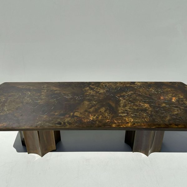 Philip & Kelvin LaVerne "Creation of Man" Bronze Coffee Table - Image 2