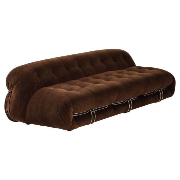 Afra and Tobia Scarpa 'Soriana' Three Seat Sofa for Cassina, Italy, 1969