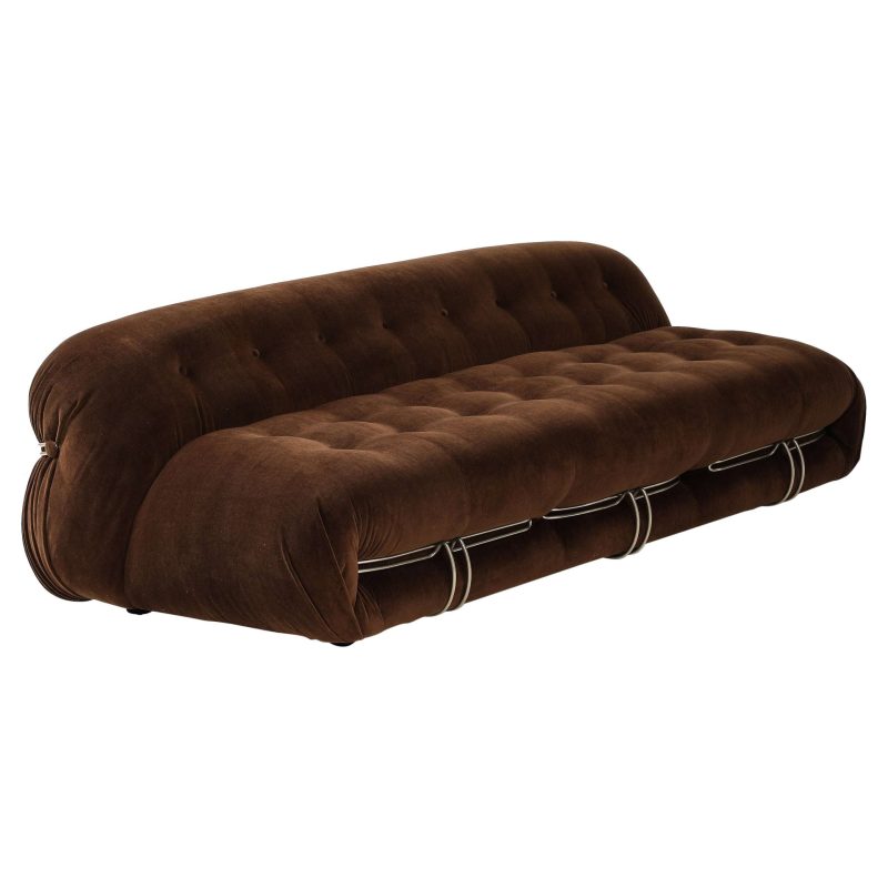 Afra and Tobia Scarpa 'Soriana' Three Seat Sofa for Cassina, Italy, 1969
