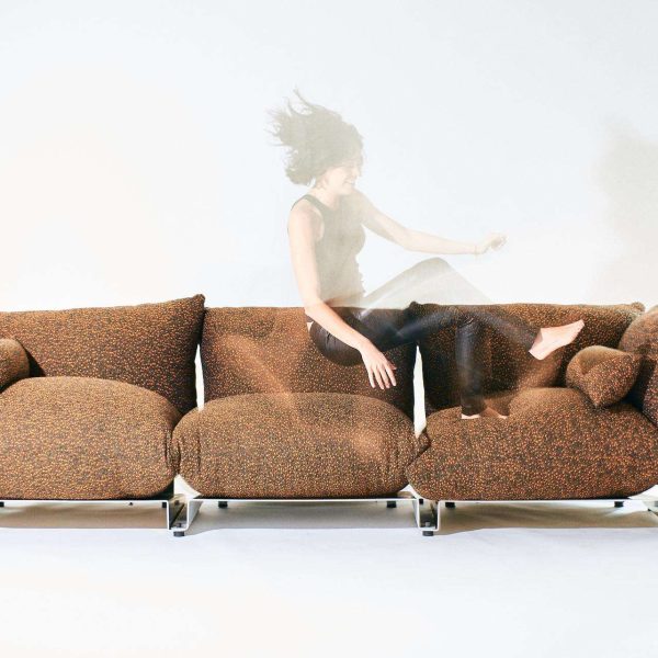 The Pillow Sofa Triple Seat - Modular Upholstered Sofa with Aluminum Frame - Image 2