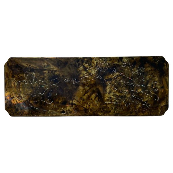 Philip & Kelvin LaVerne "Creation of Man" Bronze Coffee Table