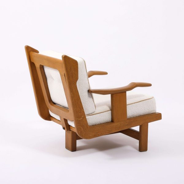 Guillerme & Chambron T Chair in Oak, France 1960's - Image 6