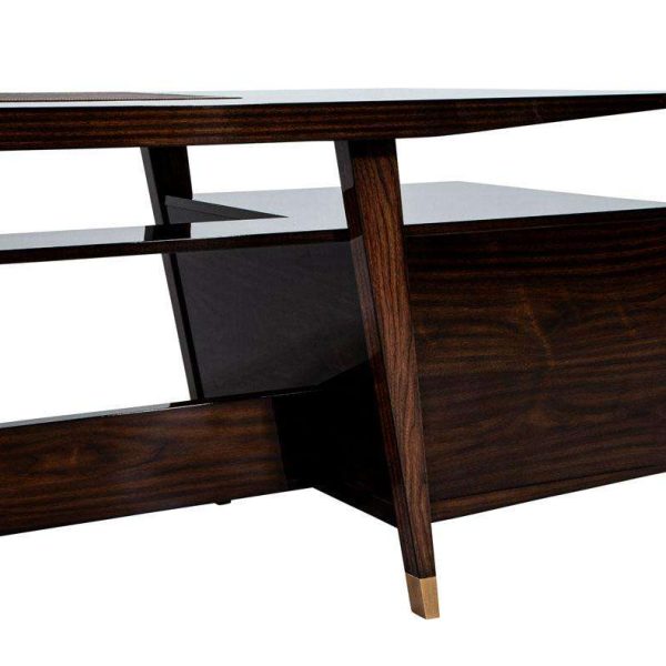 Custom Modern Walnut Executive Desk by Carrocel - Image 11