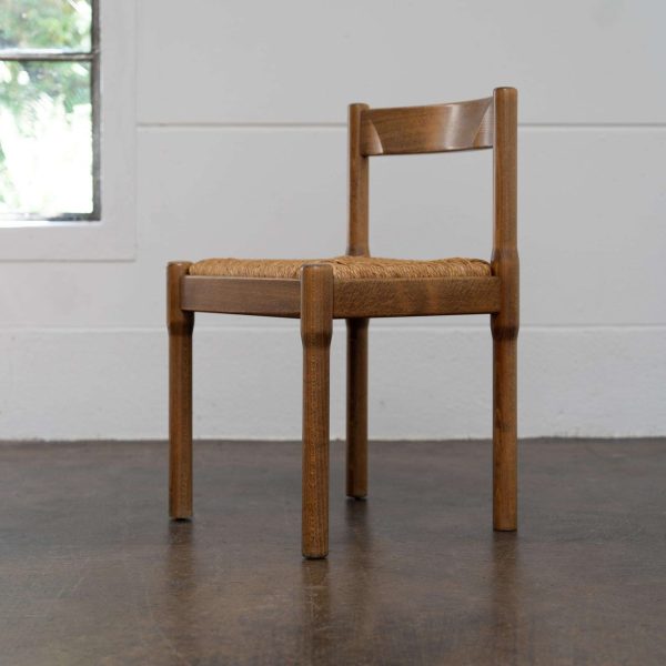 Set of 12 Wicker Seat "Carimate" Chairs by Vico Magistretti Comi, Italy, 1960s - Image 8