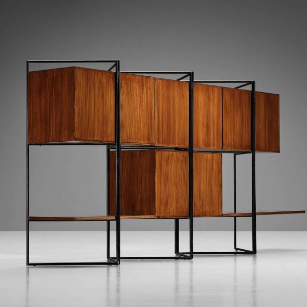 Taichiro Nakai for La Permanente Mobili Adjustable Wall Cabinet in Teak - Image 11