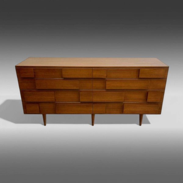 Gio Ponti for Singer & Sons Italian Mid-Century Modern Sculptural Dresser, Walnut - Image 2