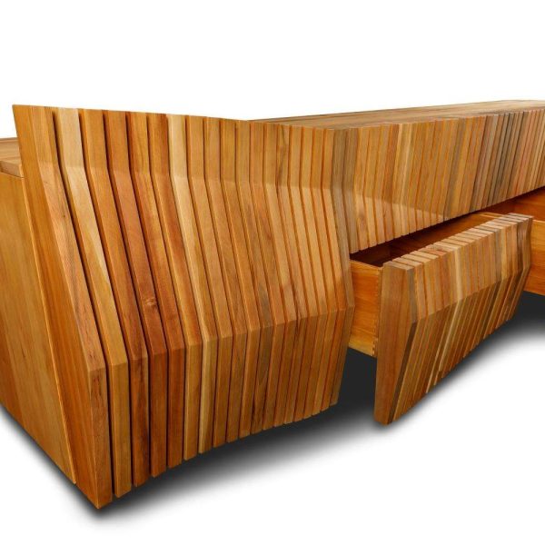 Nature Inspired Modern Organic Credenza Made from Sustainable River Rescued Wood - Image 8