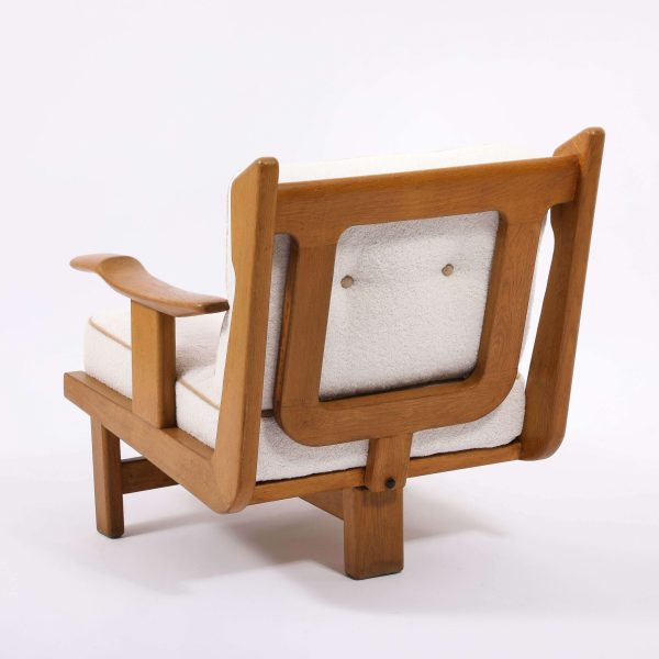 Guillerme & Chambron T Chair in Oak, France 1960's - Image 7